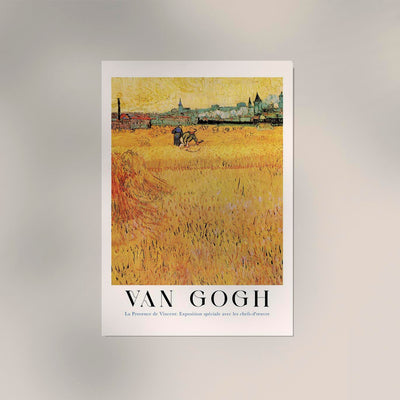 Wheat Field with View of Arles – Van Gogh Exhibition Art Poster | Fine Art Print