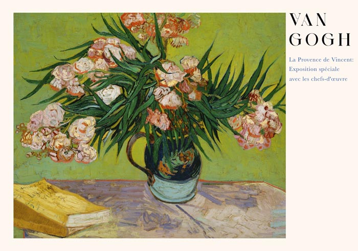 Van Gogh Oleanders Exhibition Art Poster – Fine Art Druck auf Leinwand oder Papier — Ansicht 4