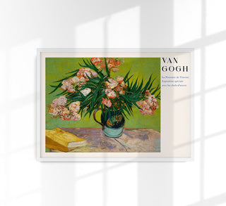 Van Gogh Oleanders Exhibition Art Poster – Öl auf Leinwand | Lebendige Farben | Ausdrucksstarkes Stillleben