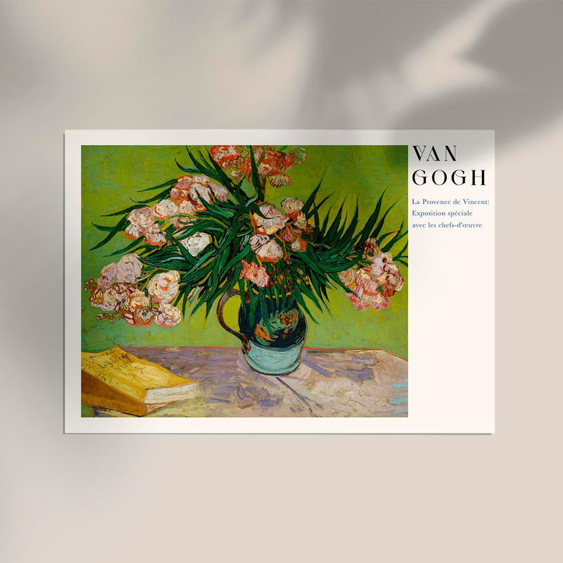 Van Gogh Oleanders Exhibition Art Poster – Fine Art Druck auf Leinwand oder Papier — Ansicht 3