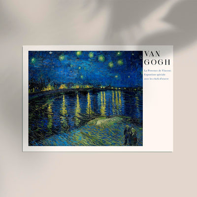 Starry Night Over the Rhone Exhibition Art Poster – Fine Art Print UV-beständig