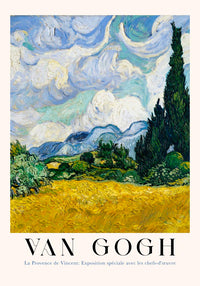 Wheat Field with Cypresses (Vertical) – Van Gogh Exhibition Art Poster | Fine Art Print — Ansicht 4