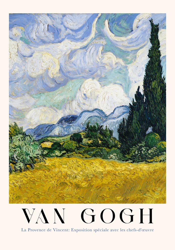 Wheat Field with Cypresses (Vertical) – Van Gogh Exhibition Art Poster | Fine Art Print — Ansicht 4