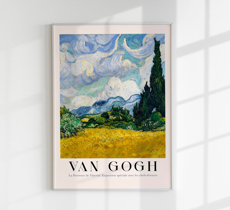 Wheat Field with Cypresses (Vertical) – Van Gogh Exhibition Art Poster | Fine Art Print — Patroa Studio
