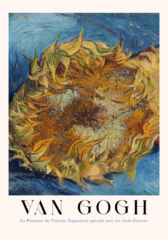 Sunflower in Blue – Exhibition Art Poster by Van Gogh | Art Print | Modern Reinterpretation — Ansicht 4