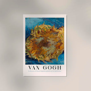 Sunflower in Blue – Exhibition Art Poster by Van Gogh | Kunstdruck | moderne Neuinterpretation