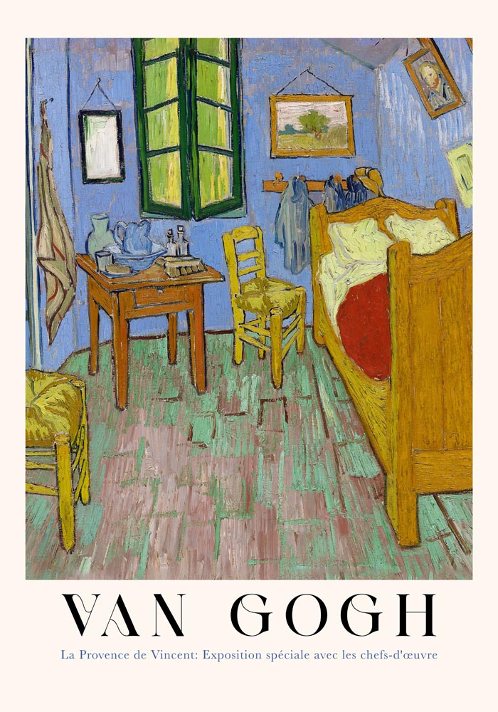 The Bedroom Vertical Exhibition Art Poster by Van Gogh – Fine Art Print UV-resistent — Ansicht 4