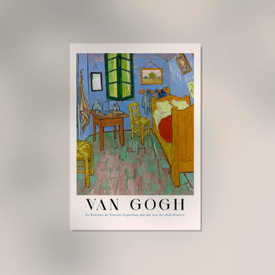 The Bedroom Vertical Exhibition Art Poster by Van Gogh – Fine Art Print UV-resistent