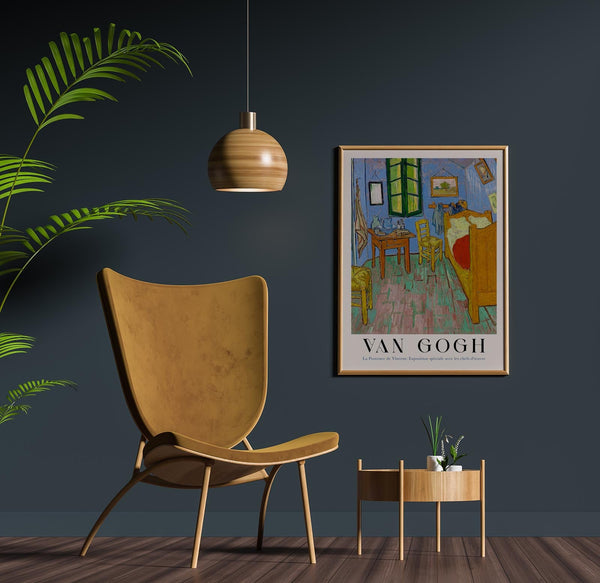 The Bedroom Vertical Exhibition Art Poster by Van Gogh – Fine Art Print UV-resistent