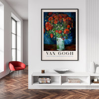 Vase with Poppies by Van Gogh – UV-Resistant Fine Art Print | Floral Exhibition Graphic — Ansicht 2