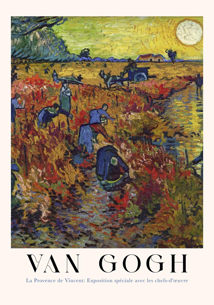 The Red Vineyard – Exhibition Art Poster by Van Gogh | Kunstdruck impressionistische Landschaft — Ansicht 4
