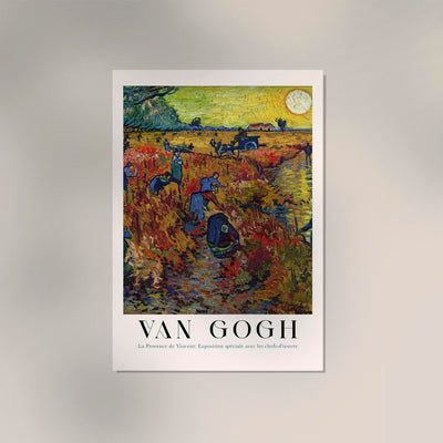 The Red Vineyard – Exhibition Art Poster by Van Gogh | Kunstdruck impressionistische Landschaft