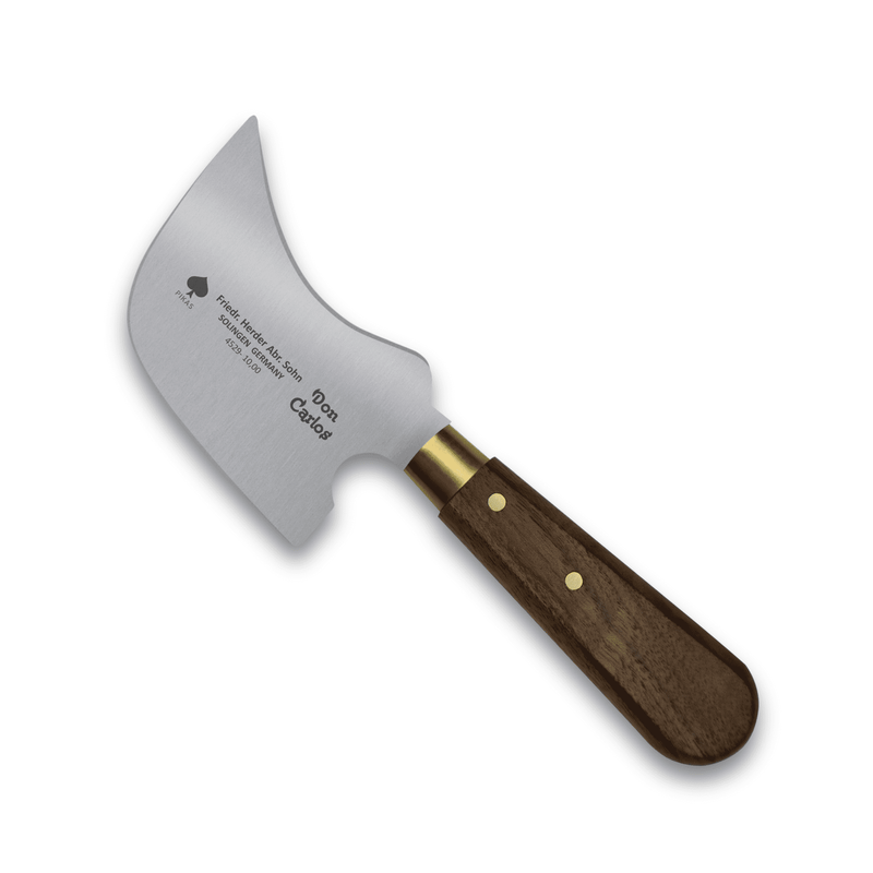 F. Herder Don Carlos Viertelmondmesser Walnuss – Carbonstahl, handgefertigt — F. Herder Messer