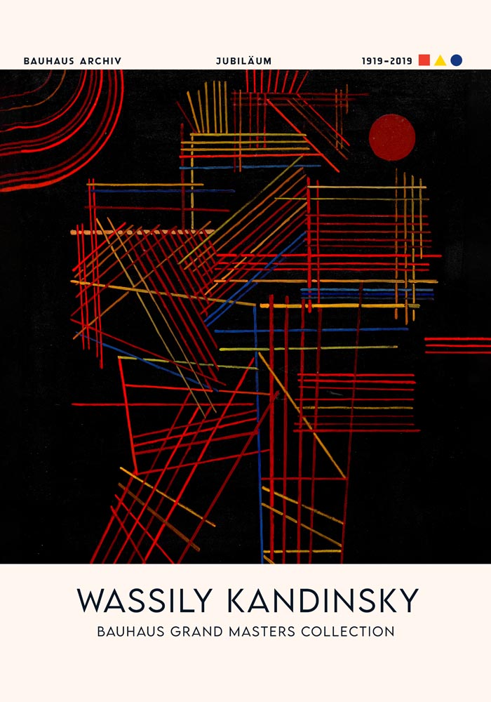 Colored Sticks – Fine Art Print Kandinsky Abstraktion Ausstellungsposter — Ansicht 3