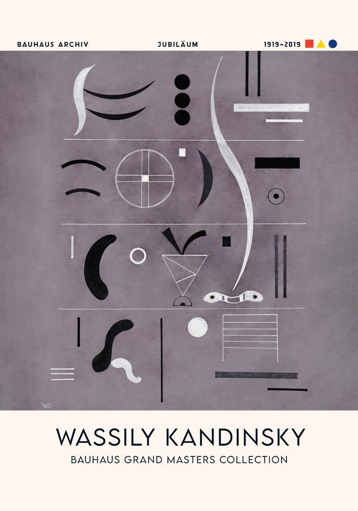 Four Parts by Wassily Kandinsky Exhibition Poster - Fine Art Canvas — Ansicht 3