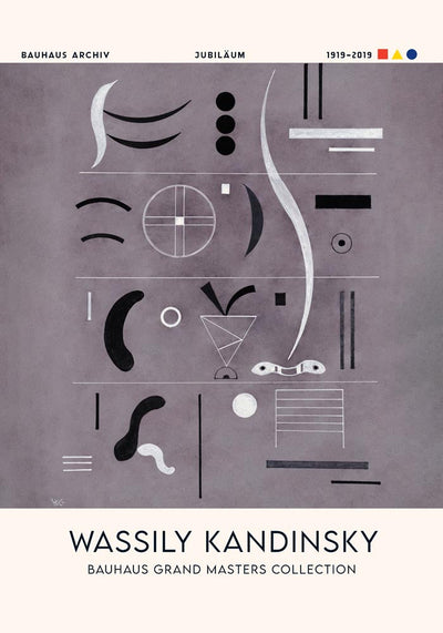 Four Parts by Wassily Kandinsky Exhibition Poster – Fine Art Canvas
