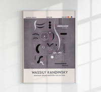 Four Parts by Wassily Kandinsky Exhibition Poster - Fine Art Canvas — Ansicht 1