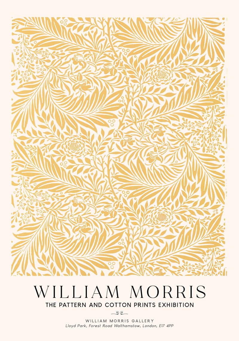 William Morris Larkspur Art Exhibition Poster – Handgedruckt Berlin — Ansicht 4