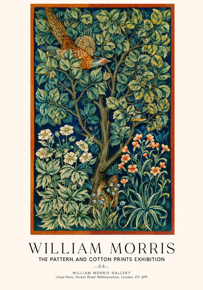 William Morris Peacock Pheasant Art Exhibition Poster – Handgedruckt Berlin — Ansicht 4