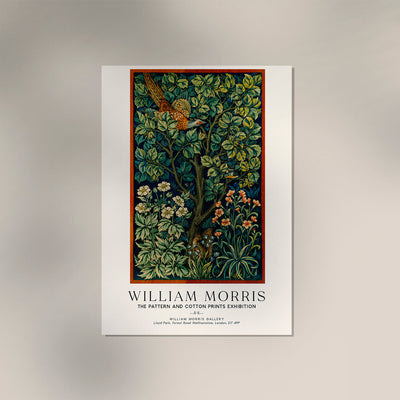 William Morris Peacock Pheasant Art Exhibition Poster – Handgedruckt Berlin