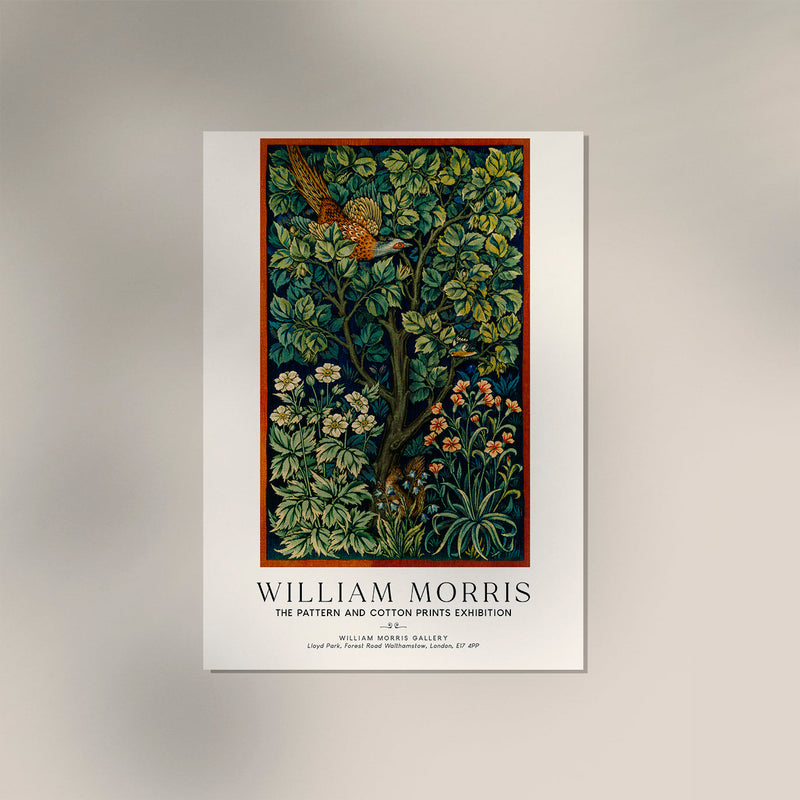 William Morris Peacock Pheasant Art Exhibition Poster – Handgedruckt Berlin — Ansicht 3