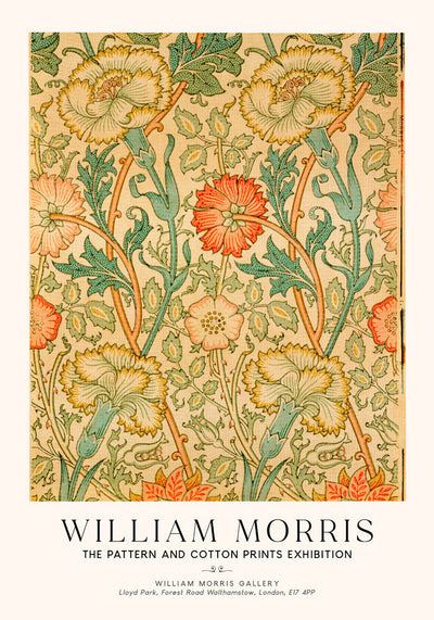 William Morris Pink and Rose Art Exhibition Poster – Handgedruckt Berlin