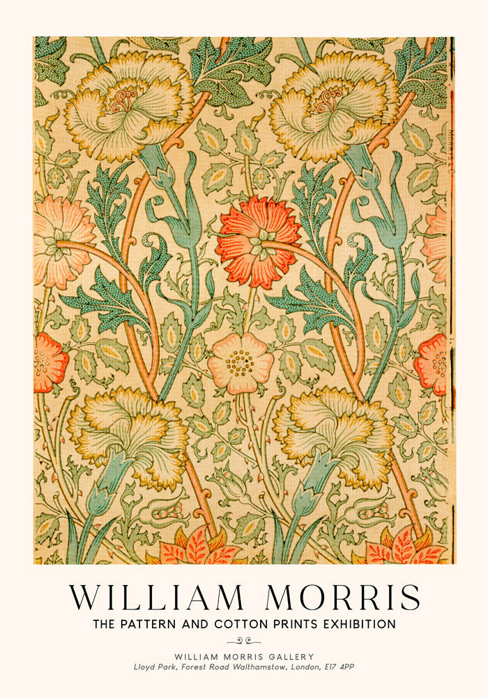 William Morris Pink and Rose Art Exhibition Poster – Handgedruckt Berlin — Ansicht 4