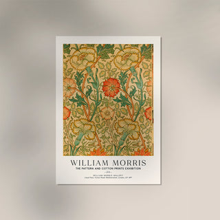 William Morris Pink and Rose Art Exhibition Poster