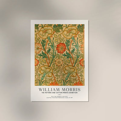 William Morris Pink and Rose Art Exhibition Poster – Handgedruckt Berlin