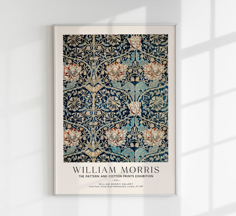 William Morris Honeysuckle Pattern VI Art Exhibition Poster — Patroa Studio