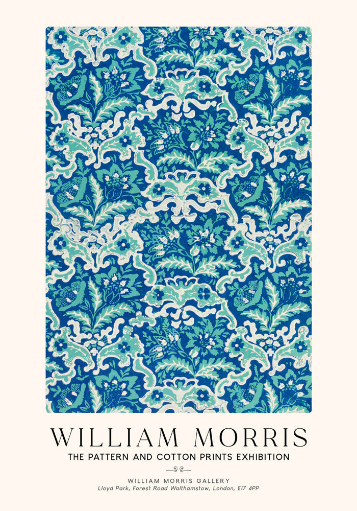William Morris Vintage Floral Wallpaper Art Exhibition Poster – Patroa Studio — Ansicht 4
