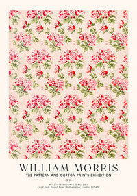 William Morris Pink Flower Art Exhibition Poster – Handgedruckt Berlin — Ansicht 4