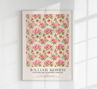 William Morris Pink Flower Art Exhibition Poster – Handgedruckt Berlin — Ansicht 1