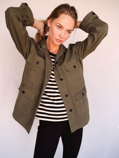 Field Jacket Organic Cotton Oversized Fit – Sustainably manufactured