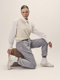 Strick Pullover Merino Wolle V-Ausschnitt – GOTS zertifiziert, fair gefertigt Italien — Ansicht 9
