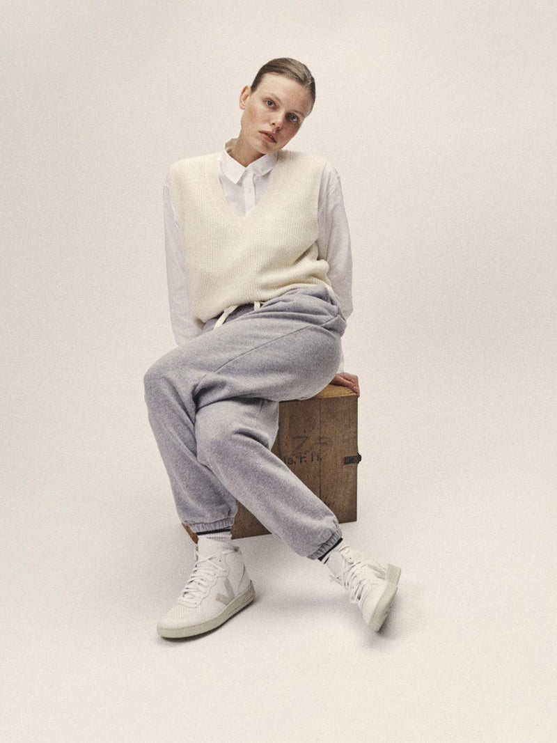 Strick Pullover Merino Wolle V-Ausschnitt – GOTS zertifiziert, fair gefertigt Italien — Ansicht 10