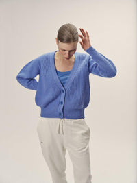 Strick Cardigan aus Organic Cotton – Oversized kurz, fair gefertigt in Italien — Ansicht 15