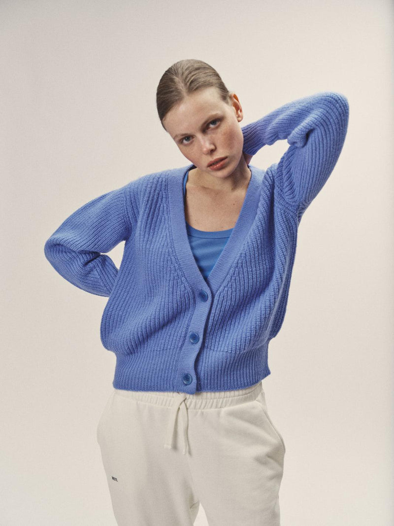 Strick Cardigan aus Organic Cotton – Oversized kurz, fair gefertigt in Italien — Ansicht 14