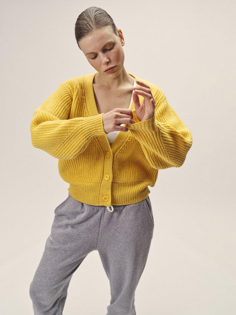 Strick Cardigan aus Organic Cotton – Oversized kurz, fair gefertigt in Italien — Ansicht 17