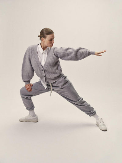 Strick Cardigan aus Organic Cotton – Oversized kurz, fair gefertigt in Italien