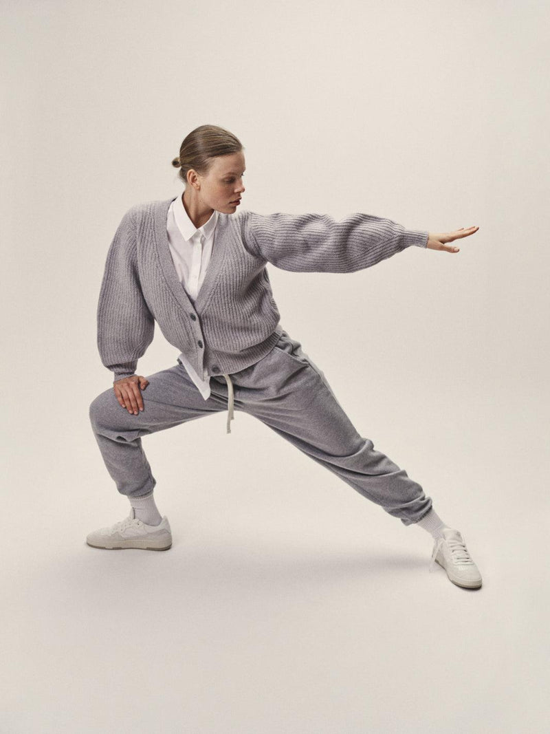 Strick Cardigan aus Organic Cotton – Oversized kurz, fair gefertigt in Italien — Ansicht 4