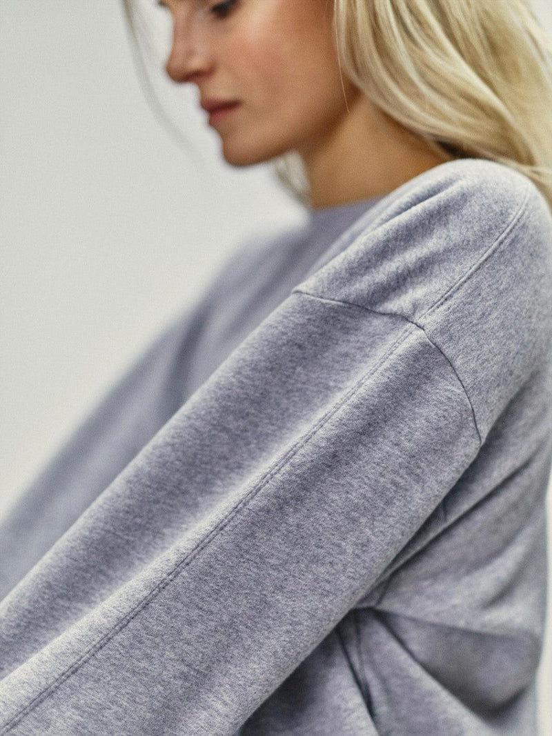 Sweatshirt Round Neck Organic Cotton – Oversized Fit, Made in Portugal — Ansicht 22