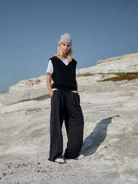 Strick Pullover Merino Wolle V-Ausschnitt – GOTS zertifiziert, fair gefertigt Italien — Ansicht 3