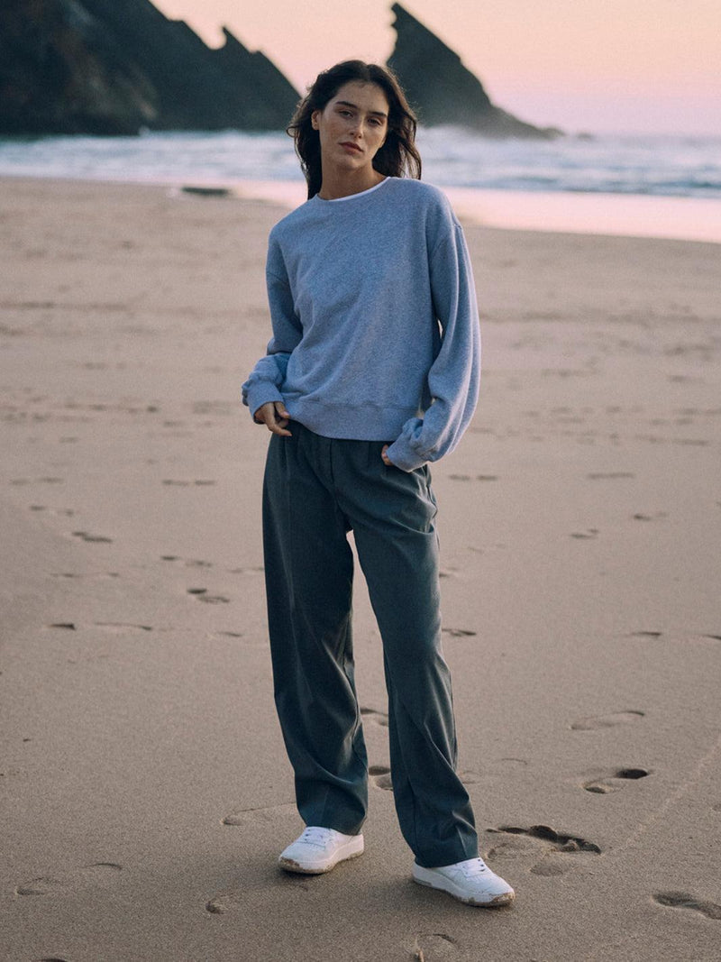 Sweatshirt Round Neck Organic Cotton – Oversized Fit, Made in Portugal — Ansicht 17