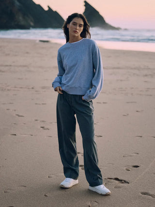 Organic cotton crew neck sweatshirt – oversized fit | soft organic cotton | fairly manufactured in Portugal