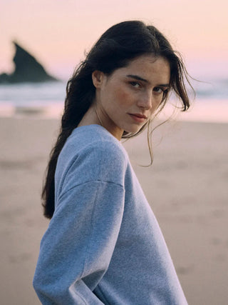 Organic cotton crew neck sweatshirt – oversized fit | soft organic cotton | fairly manufactured in Portugal