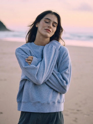 Organic cotton crew neck sweatshirt – oversized fit | soft organic cotton | fairly manufactured in Portugal