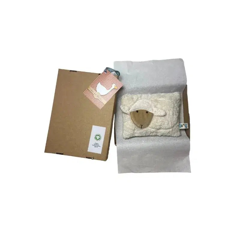 Organic Cotton Heating Pad Sheep - Handmade Natural White — Ansicht 4
