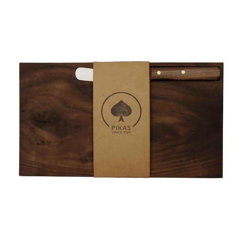 Walnut Solid Wood Board with Buckels Knife – Handmade Solingen — F. Herder Messer