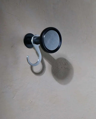 Wandhaken Silvereye Siqual-Design Schwarz mit gebürset haken